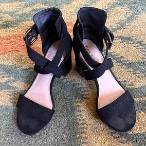 VIA SPIGA Block Heel Strappy Sandals, Black